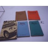 Auto Car Buyers guide pocket books 1957, 1959,1963,1967 and a 1970 edition of Motor, all pocket