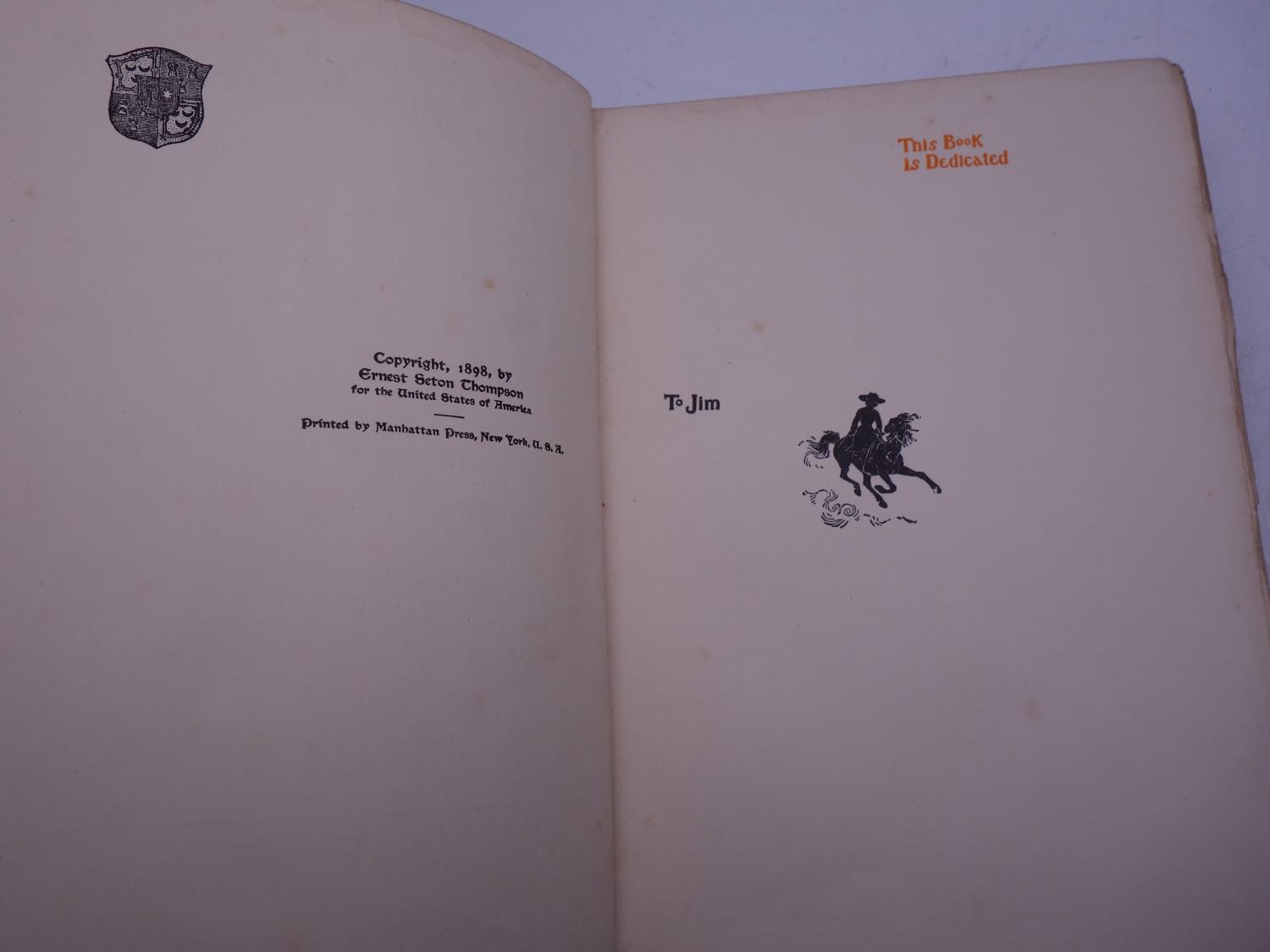 Ernest Thompson Seton, a First Edition.Wild Animals I have Known, published London 1900 - Image 7 of 9