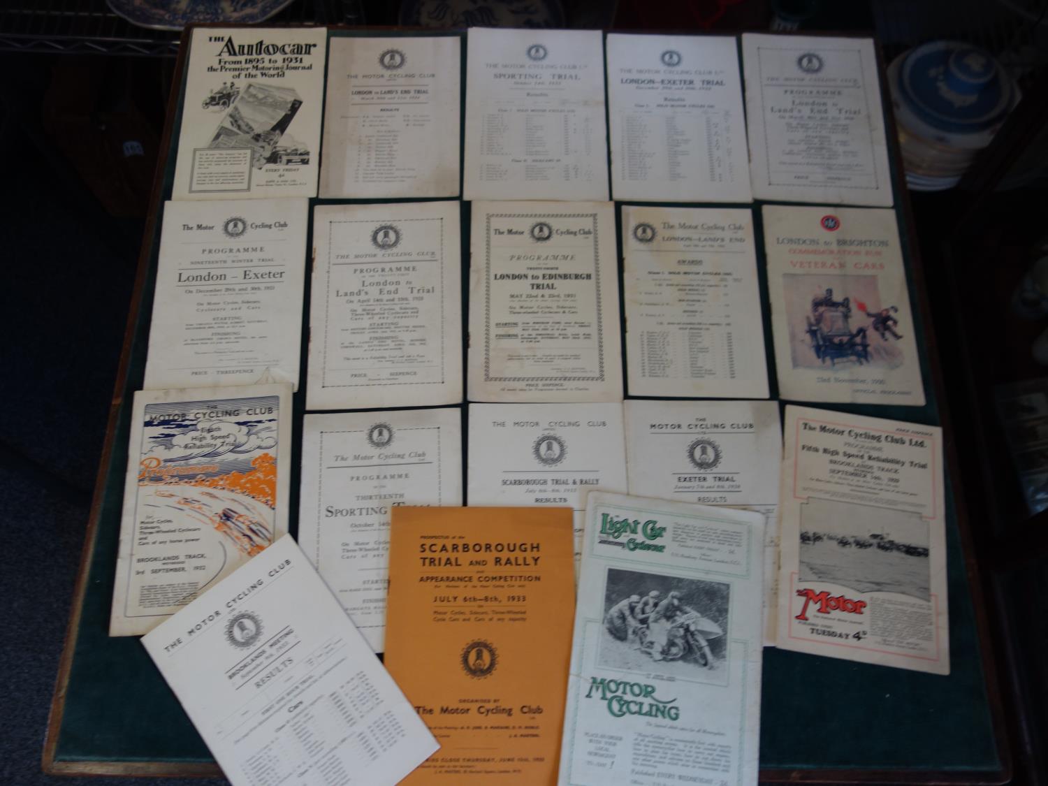 Rally and Race Meeting programs and ephemera, 1910 -1920's, 1930's annual dinners with menu 57 items - Image 10 of 10