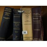 Four vintage madical books on surgery. High lights include Grays Anatomy 27th edition