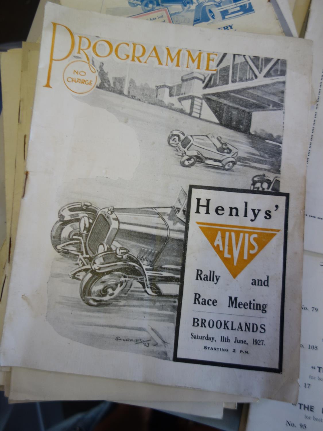 Rally and Race Meeting programs and ephemera, 1910 -1920's, 1930's annual dinners with menu 57 items - Image 6 of 10