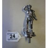 Collectable Vintage Car Mascot, modelled as a WW1 Soldier, 3.5" tal