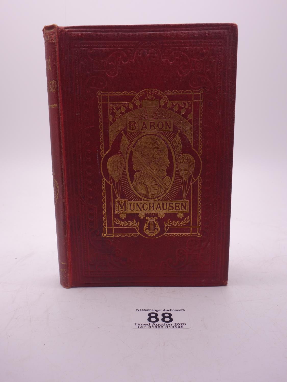 George Cruikshank, hard back edition with 23 coloured engravings, Baron Munchausen, published Tegg & - Image 2 of 6