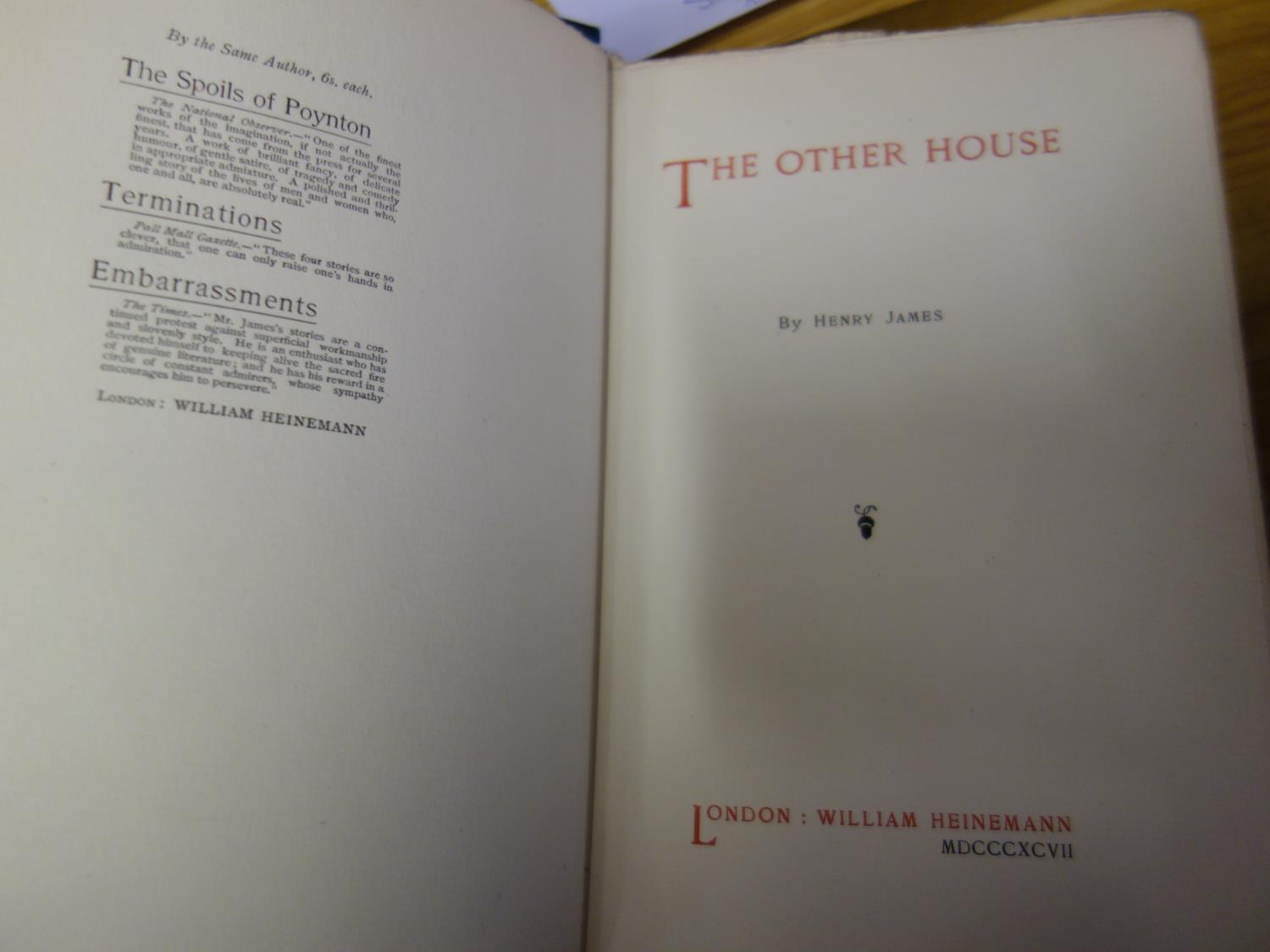 Henry James, 7 hard backed books published by Heinemann in similar blue hard backed covers, to - Image 4 of 4