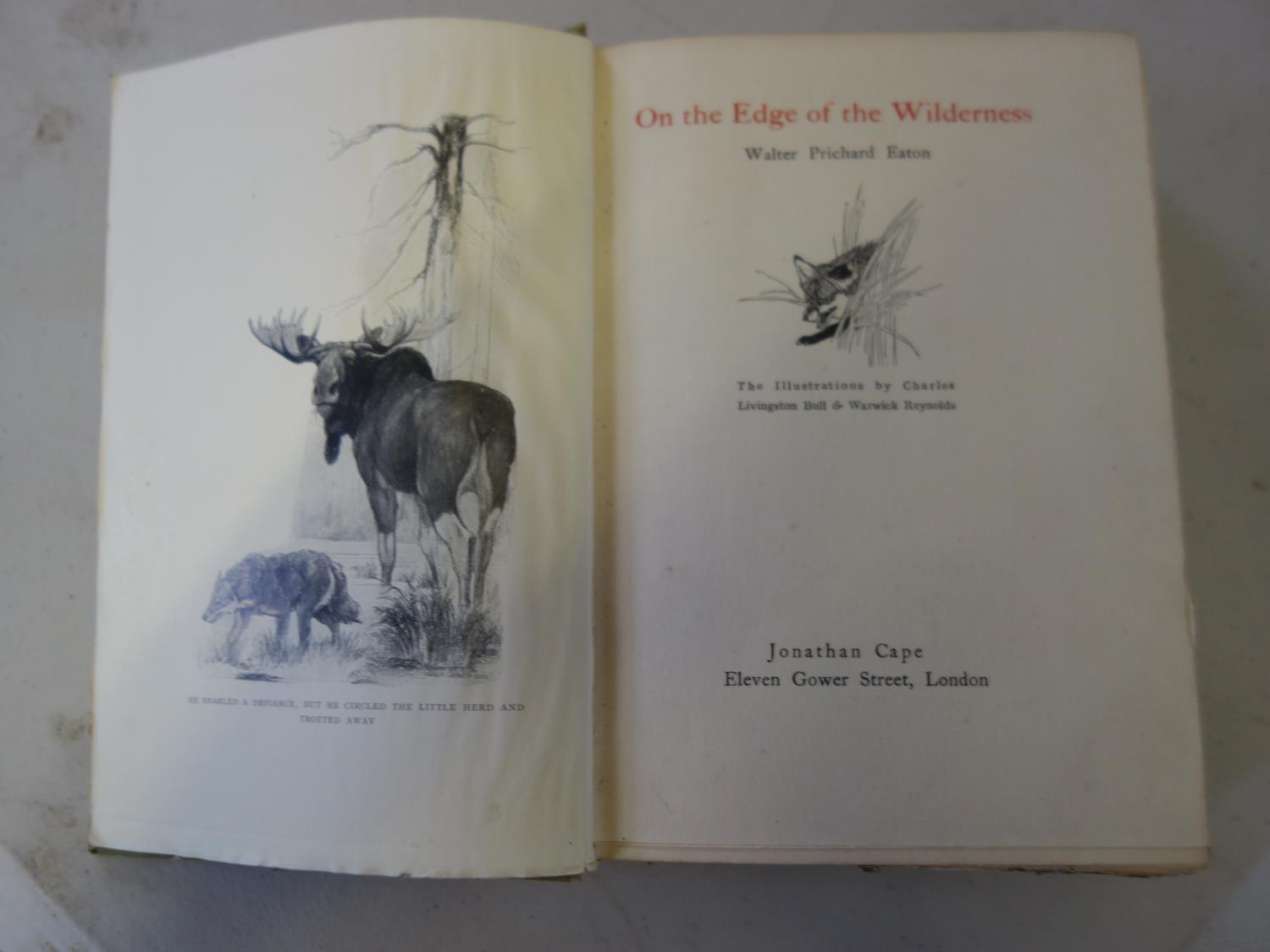 Walter Pritchard Eaton, First Edition copy of On the Edge of the Wilderness, published Jonathan Cape