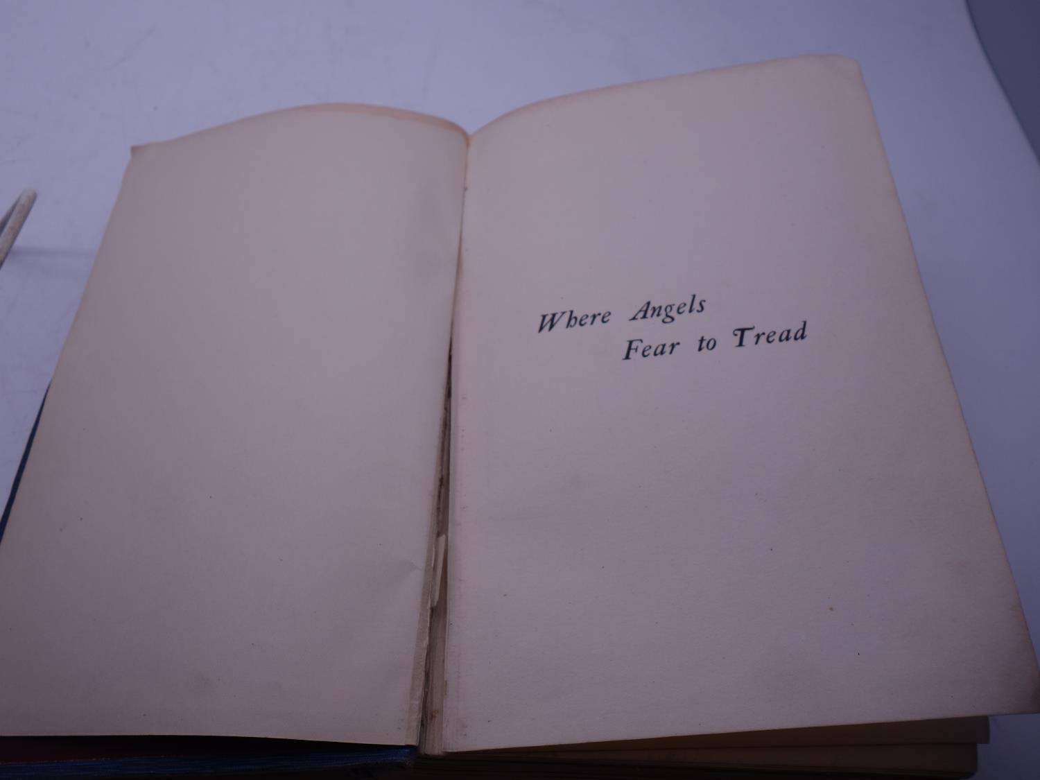 E.M.Forster, Were Angles Fear to Tread, First Edition hard back publishers William Blackwood & Sons - Image 3 of 9