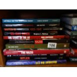 Hard back books appertaining to Nazi or SS or Hitler, 24 items