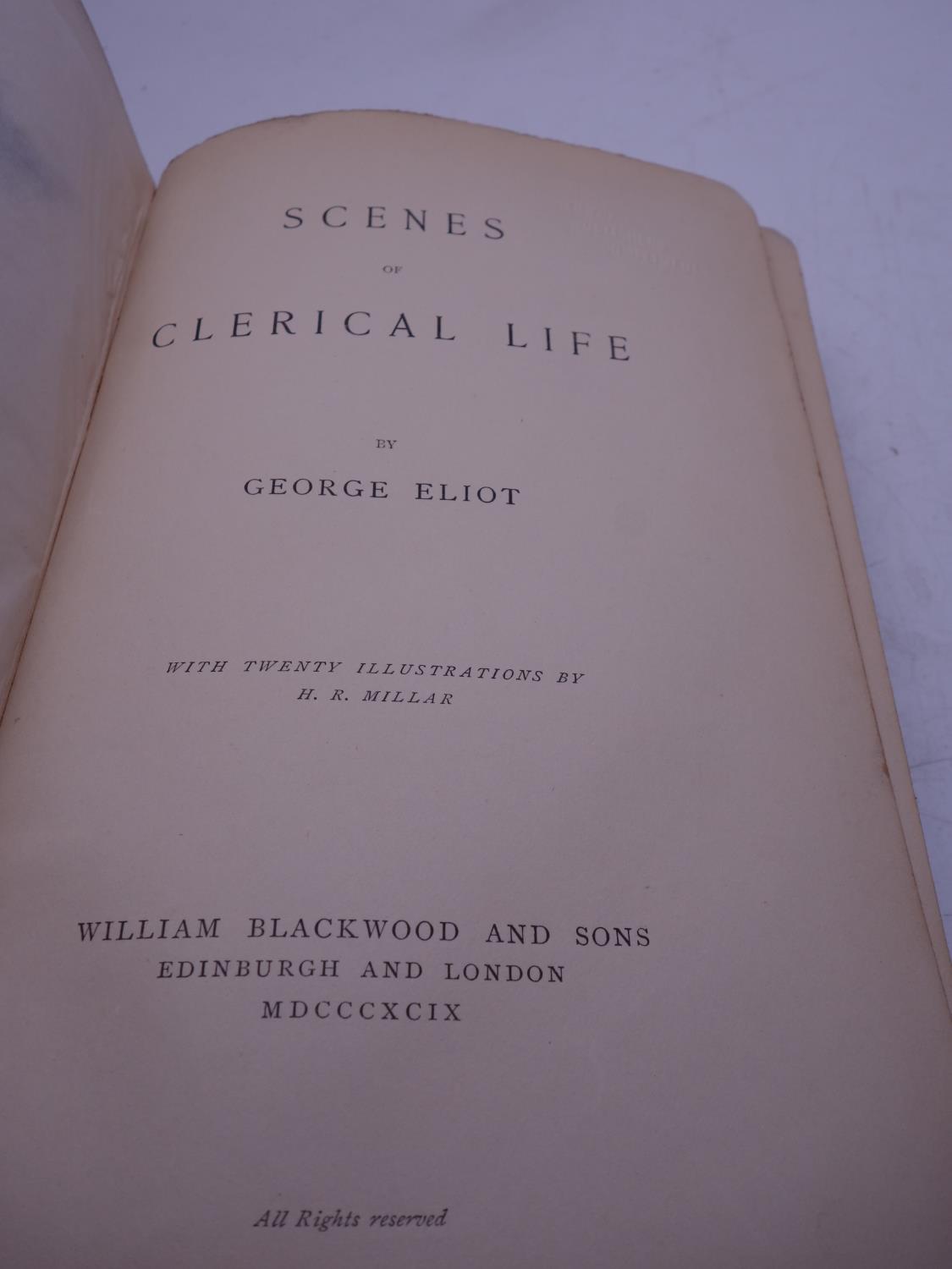 George Elliott, 1899 edition Scenes of Clerical Life, illustrated edition and a hard bound copy of - Image 7 of 14