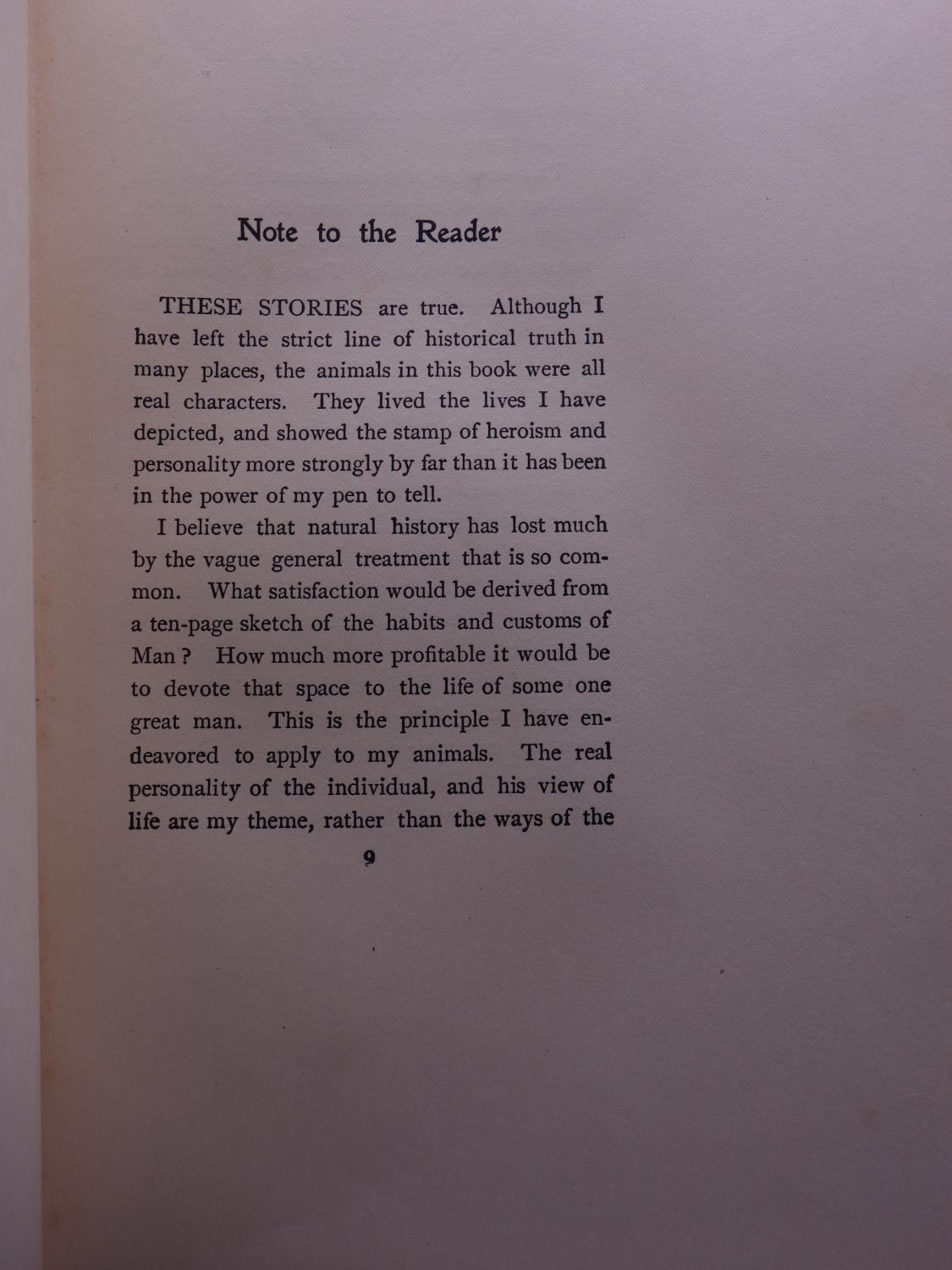 Ernest Thompson Seton, a First Edition.Wild Animals I have Known, published London 1900 - Image 8 of 9