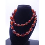 Baltic Amber, an antique graduating bed necklace, purchased from Oclee & Son, with original