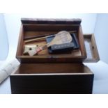 Superb Calligraphy Chinese writing box with fitted interior and accessories