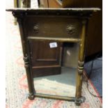 Early 19 th century small over mantle mirror, gilt and gesso, 2' tall and 14" wide,