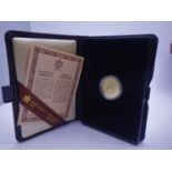 Royal Canadian Mint, a Gold 100 dollar coin 1985, National Parks Emblem, in collectors capsule
