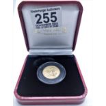 Gold Full Sovereign in collectors capsule and box, 1900, Queen Victoria with Veil,