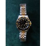 Rolex original GMT Master 1, model 16753 1985, stainless steel and 18ct gold on jubilee strap,