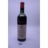 Chateau Mouton Rothschild (Pauillac) a single bottle 1959 Vintage bottle No:067027 capsule and label