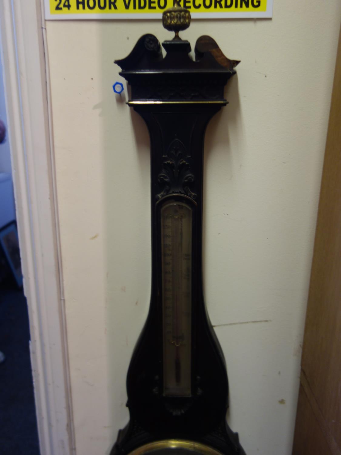 19 th century mahogany Barometer in need of attention, and restoration - Image 3 of 8