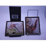 2 Canton Georgian 19c enamel plaques both depicting Birds, each one 2.5" x 4"probably Chinese