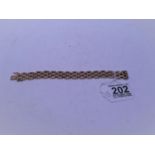 9ct gold h/m Gate bracelet 7" long 20 grams,