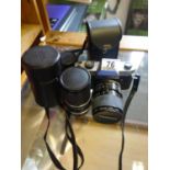 Rolleiflex SL35mm camera and 2 extra lenses both in original carrying cases to include Carl Ziess