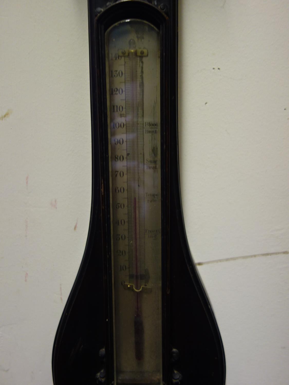 19 th century mahogany Barometer in need of attention, and restoration - Image 5 of 8