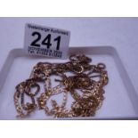 4 x assorted 9ct gold h/m necklaces, 15 grams some broken, est 200-220