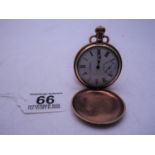 Vintage Gent's Full Hunter Pocket Watch makers mark AWW & Co, Waltham, appears to be working model