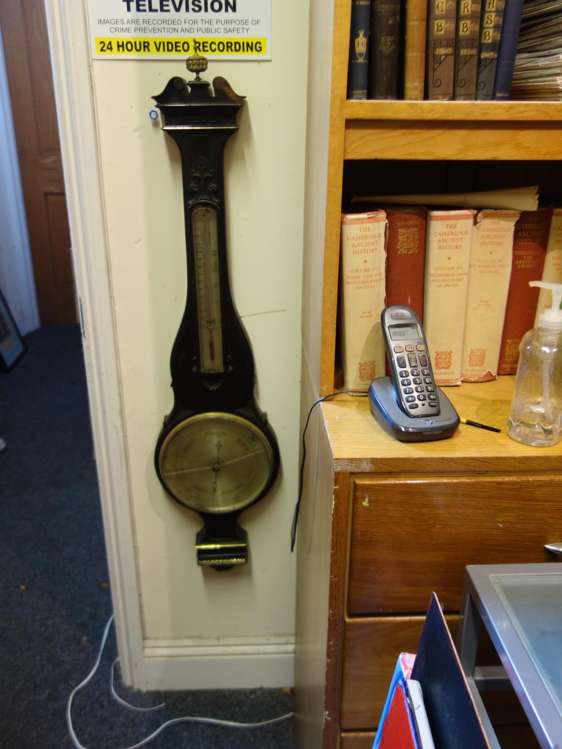 19 th century mahogany Barometer in need of attention, and restoration