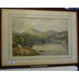 Pair of early English 19 th century watercolours, signed bottom right, both depicting mountainous