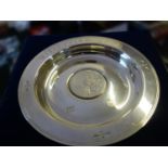 Silver h/m commemorative dish in original packaging makers Pobjoy Mint, 116 grams,