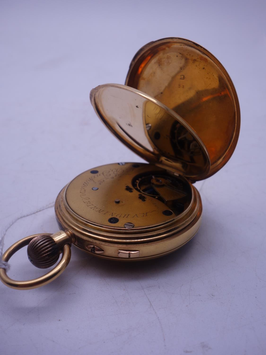 Antique 18ct gold chronometer pocket watch by LB Tuchman of Birmingham, an open face with Crown wind - Image 2 of 5
