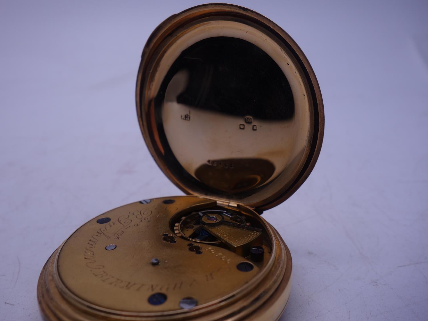 Antique 18ct gold chronometer pocket watch by LB Tuchman of Birmingham, an open face with Crown wind - Image 5 of 5