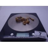 Selection of 9ct GOLD h/m items, 19 grams includes delicate gate bracelet and pair of earrings,