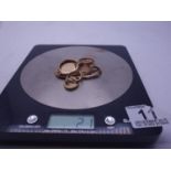 21 grams of assorted 9ct GOLD items, watch chain,