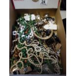 Amount of costume jewellery and various other beads,