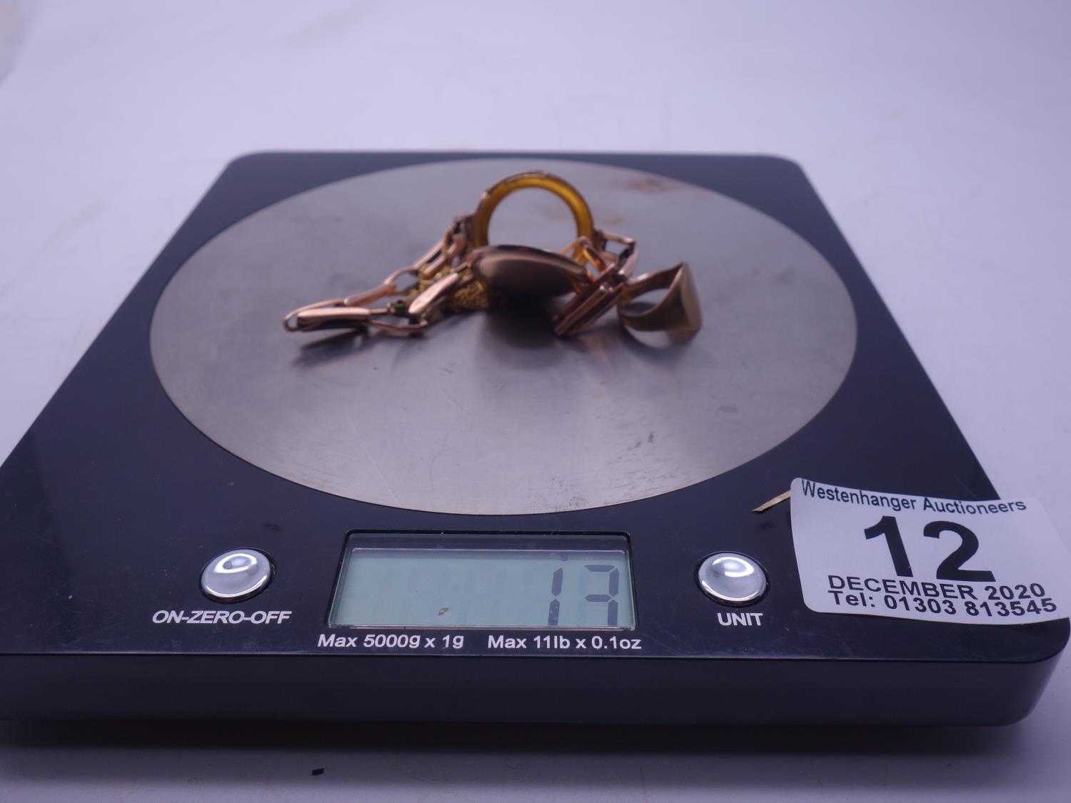 9ct GOLD jewellery h/m, 13 grams,