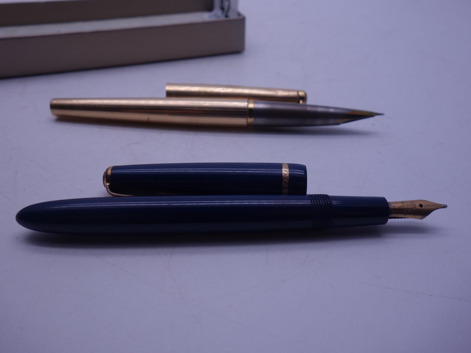 Mont Blanc Fountain Pen, black pen model 4810 with a 14ct GOLD nib, - Image 3 of 3