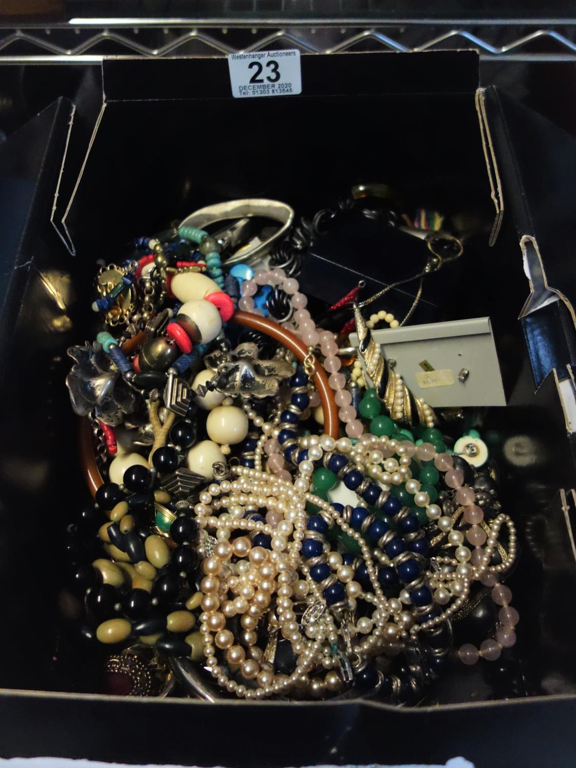 Amount of costume jewellery and various other beads,