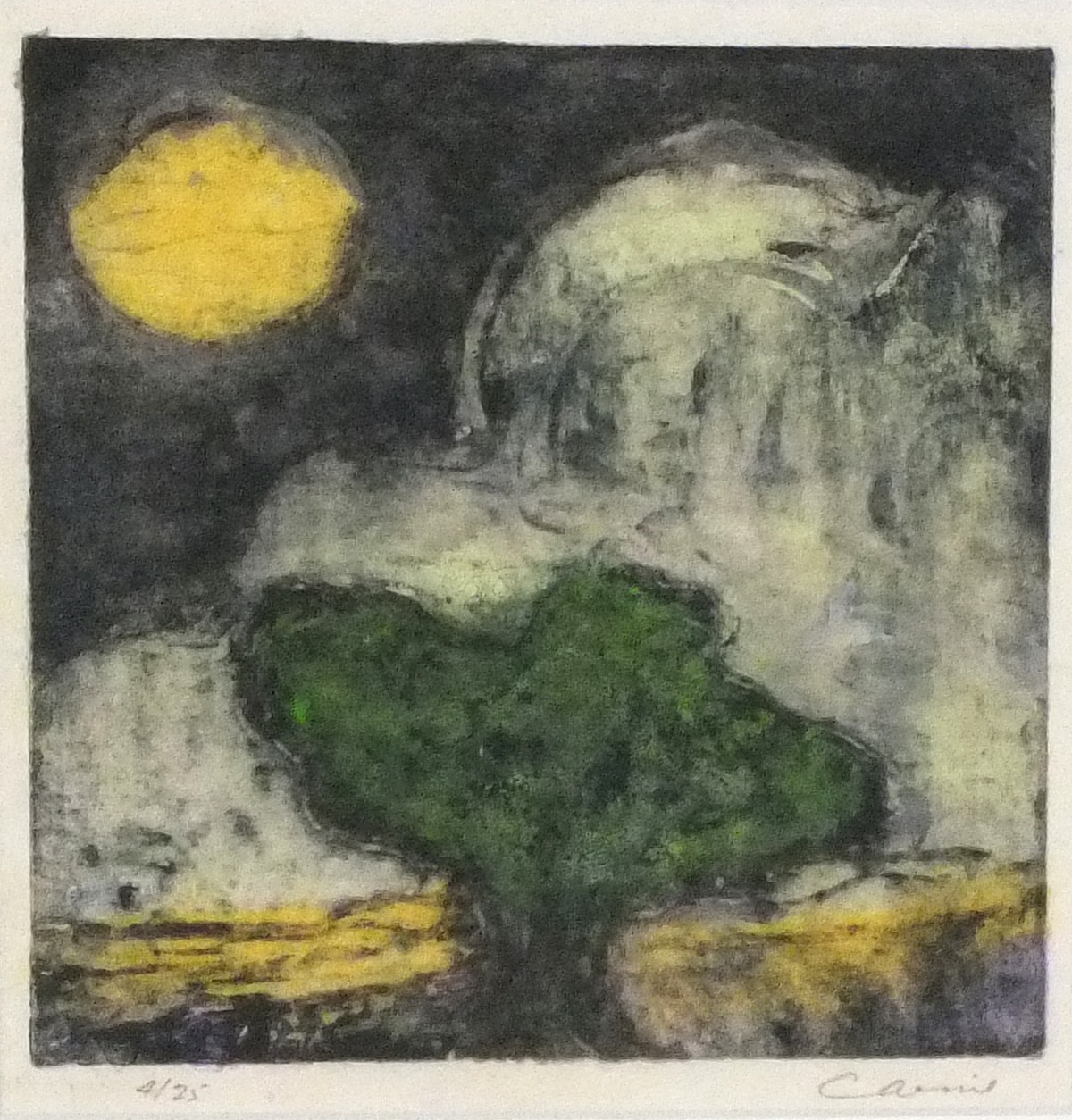 Ian LAURIE (British b. 1933) The Lone Tree, Etching, Signed lower right, numbered 4/25, 6" x 6" (