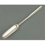 An early Victorian silver marrow scoop,  of plain form, 23cm long, 62.5gms