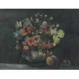 B COLLINS (20th Century) Still Life of Spring Flowers, Watercolour, Signed lower right, 14.5" x 19.