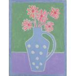 Antionette PUTNAM (British b. 1944) Blue Spot Jug, Acrylic on canvas board, Signed and titled verso,