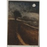 Ian LAURIE (British b. 1933) Warm Moon, Etching, Signed lower right, numbered 19/25, 6.5" x 4.5" (