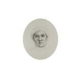 Thomas Cooper GOTCH (British 1854-1931) Study of an Elderly Woman, Pencil on paper, 19.25" x 15.