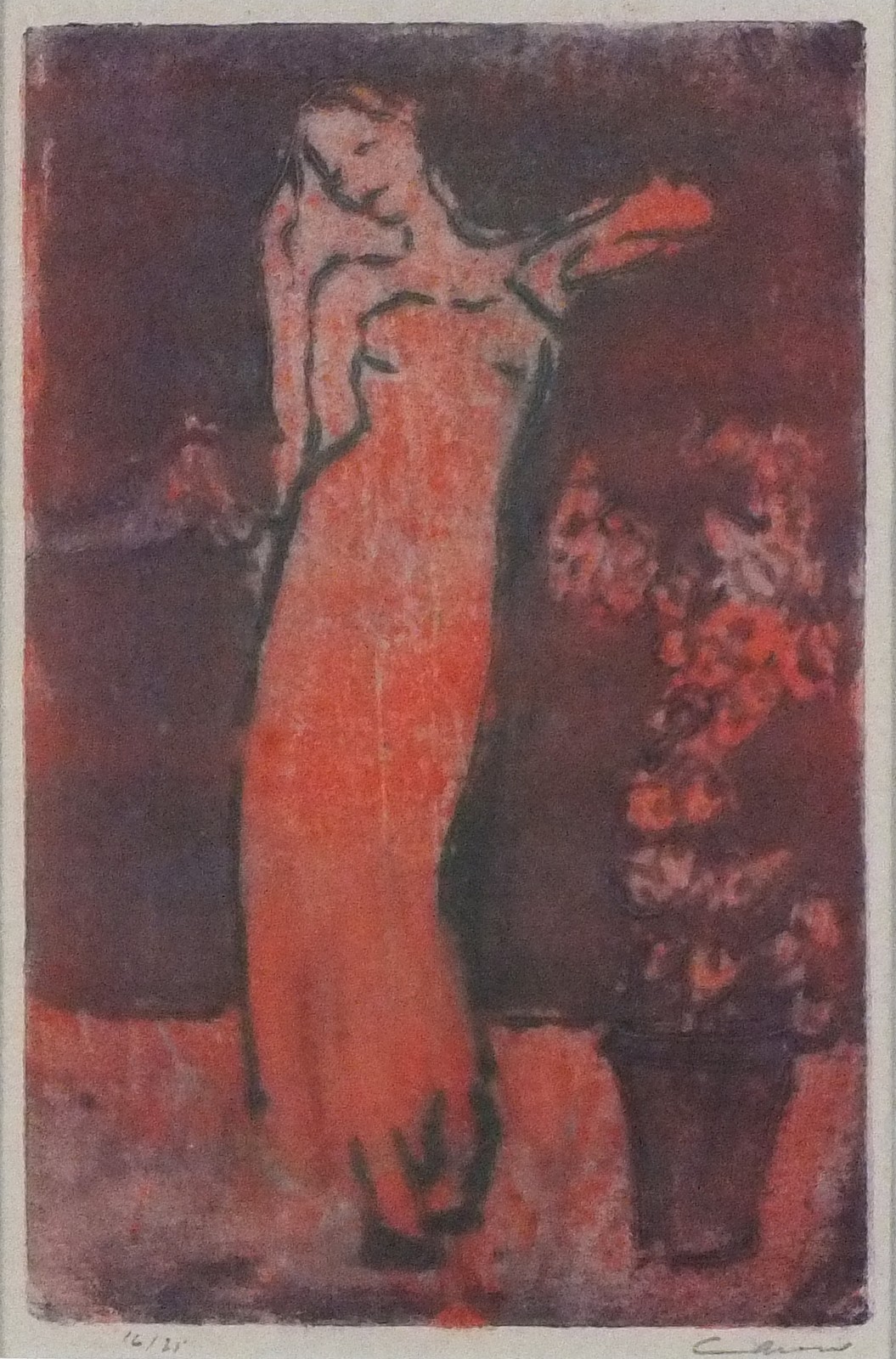 Ian LAURIE (British b. 1933) Party Girl, Etching, Signed lower right, numbered 16/25, titled