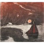 Ian LAURIE (British b. 1933) Mounts Bay Moon, Etching, Signed lower right, numbered 22/50, titled