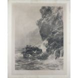 Peter GRAHAM (British 1836-1921) Gannets and Rock Arch, Lithograph, Signed in pencil lower left,