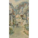 Thomas Herbert VICTOR (British 1894-1980) (aka W SANDS) Clovelly, Watercolour, Signed W Sands