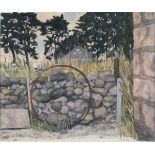 Rita SMITH (British 20th/21st Century) Wall and Hoop - Scotland, Watercolour, Signed and dated '