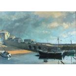 V H S PRITCHARD (British 19th/20th Century) St Ives Harbour,, Oil on board, Signed lower right, 21.